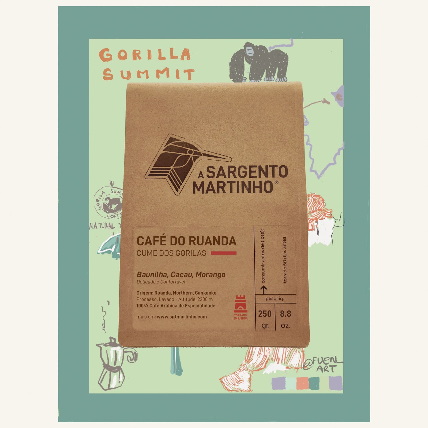 A Sargento Specialty Coffee Lisboa Cafe do Ruanda Cume dos Gorilas