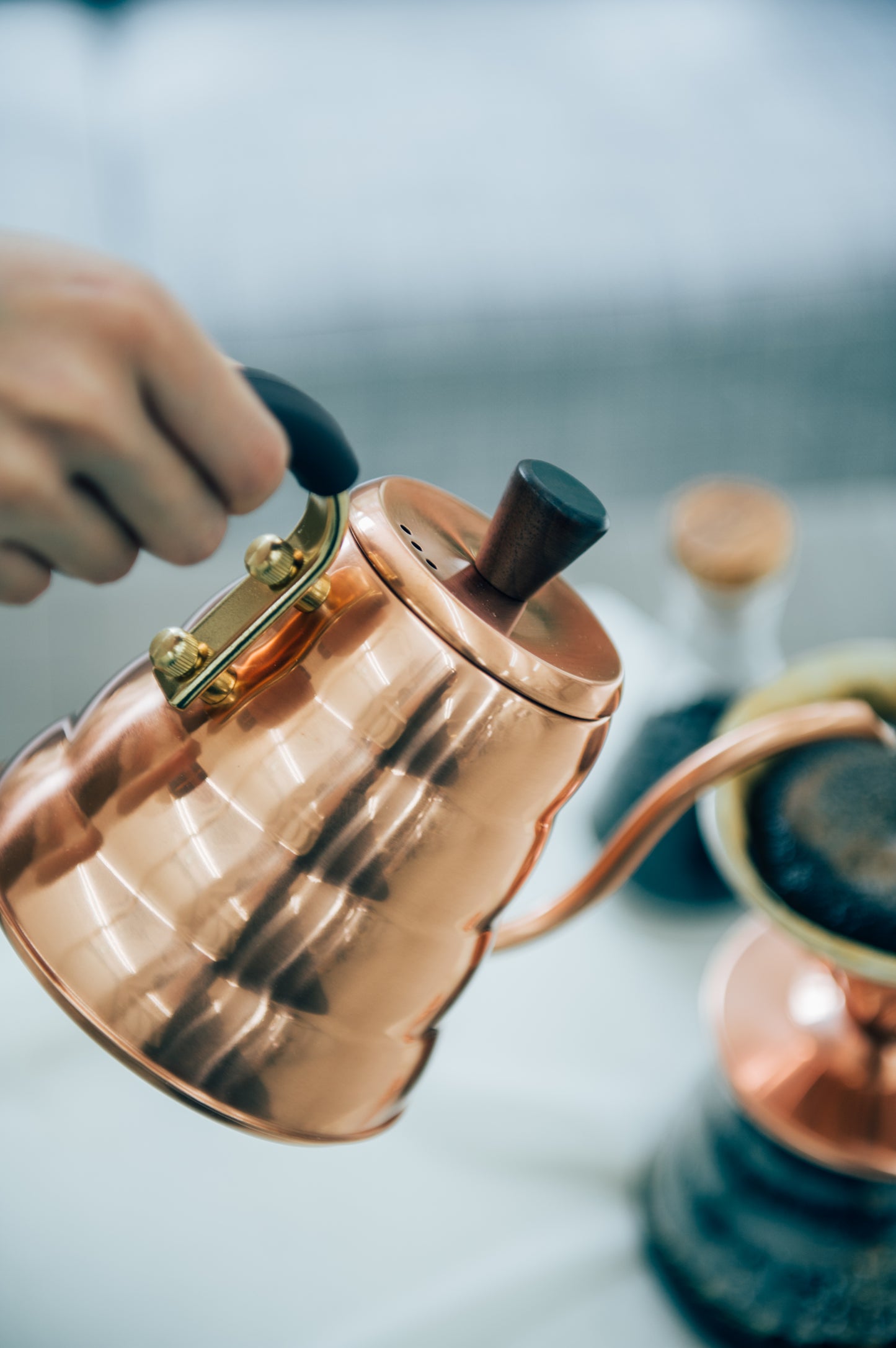 V60 Drip Kettle "Buono" Copper w/ cover